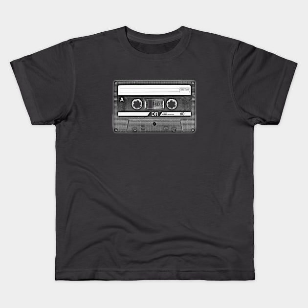 Cassette Tape Kids T-Shirt by uselessandshiny